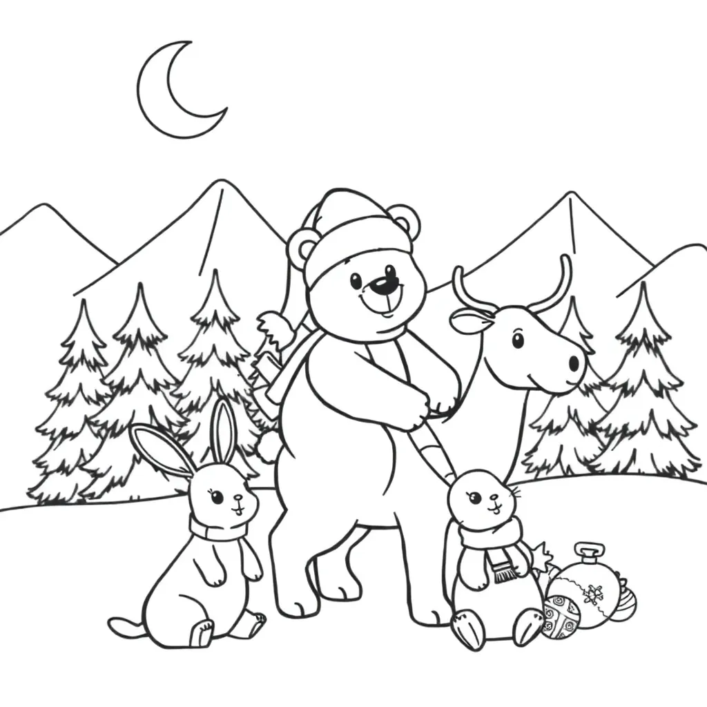 Blije Kerst coloring page for children