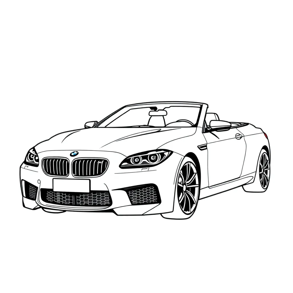 Bmw Cabrio Sportwagen Luxe Klassiek coloring page for children
