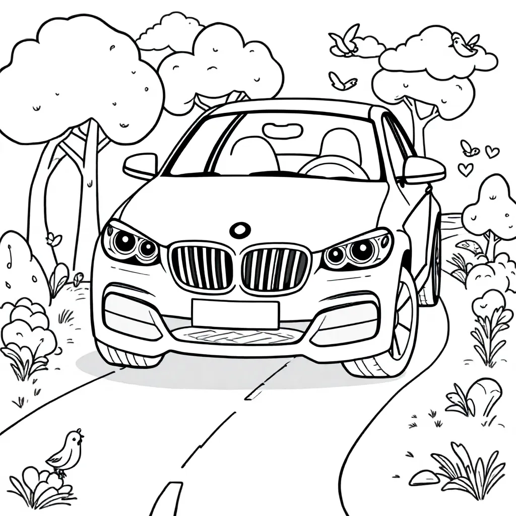 Bmw coloring page for children