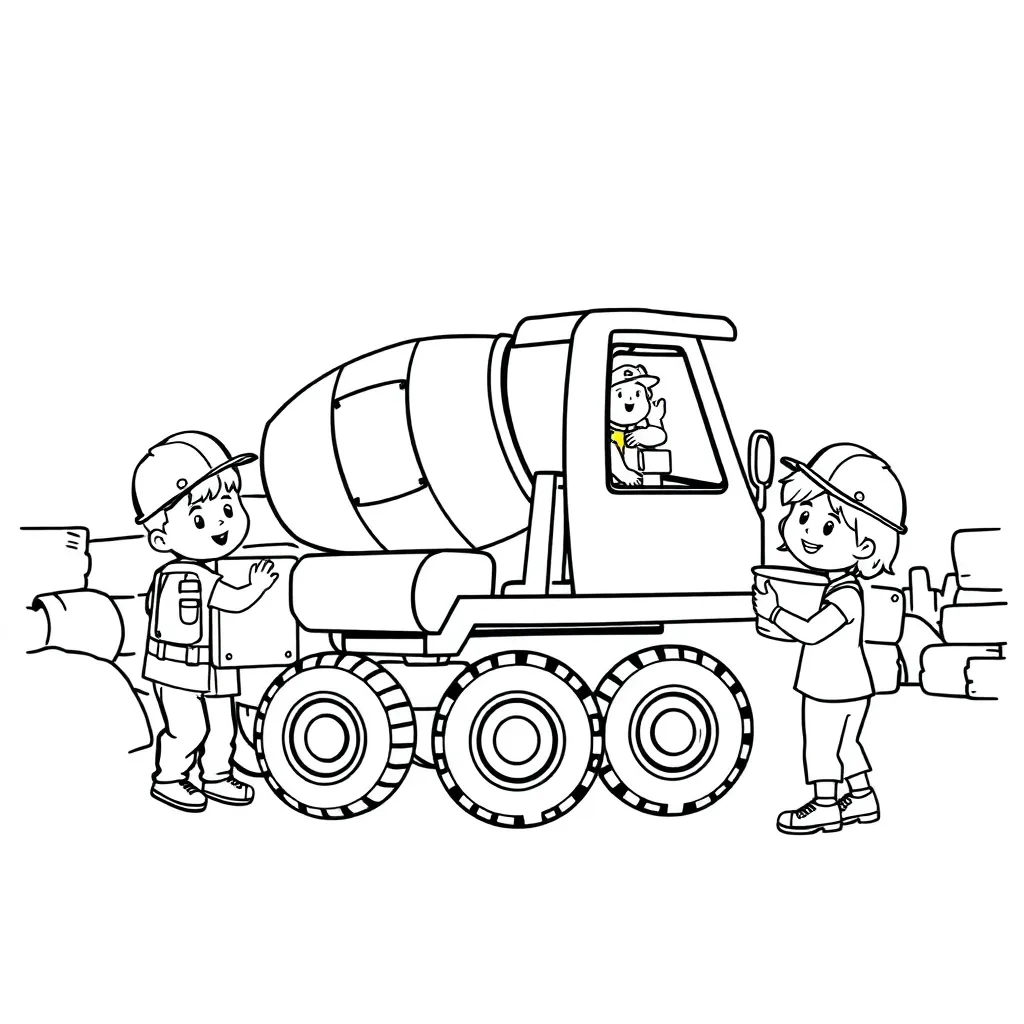 Bob Bouwer Constructie Voertuigen Kinderen coloring page for children