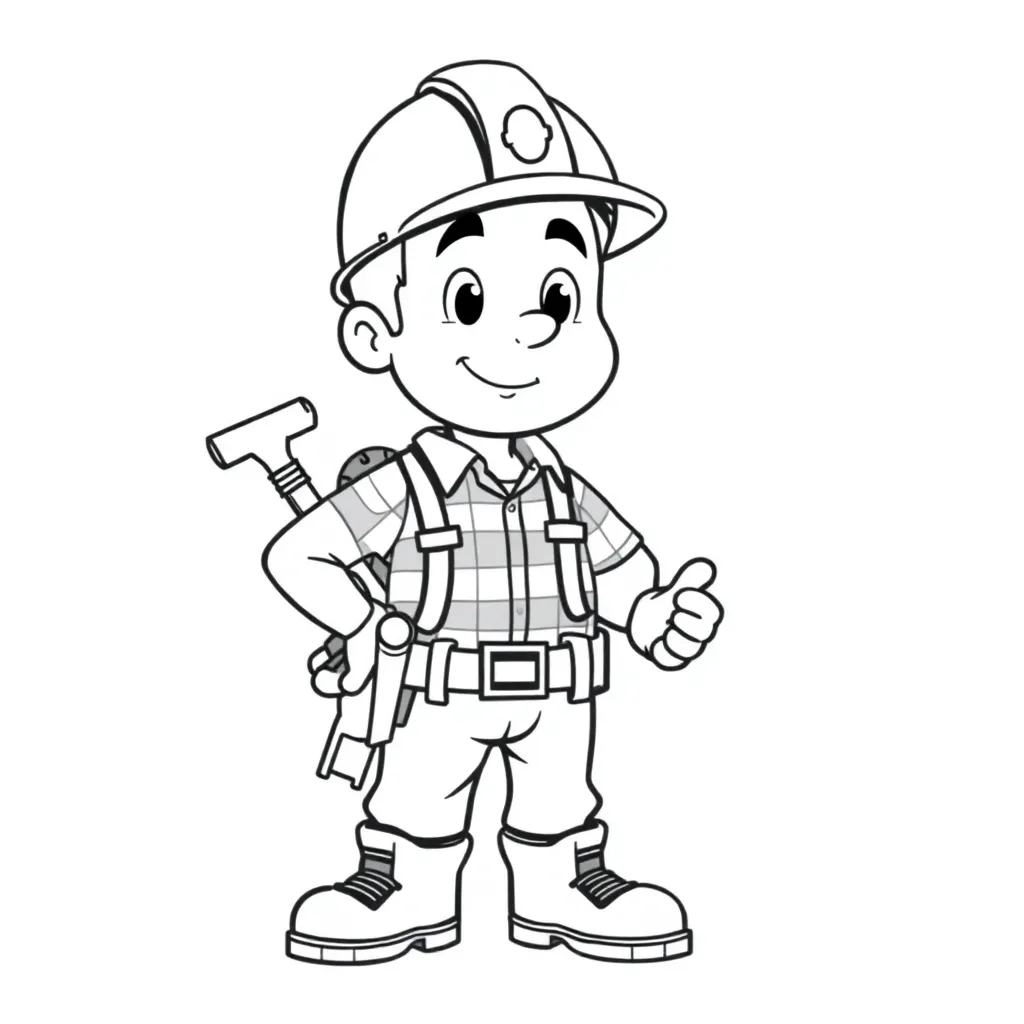 Bob De Bouwer Constructie Gereedschap Kinderen Creatief coloring page for children