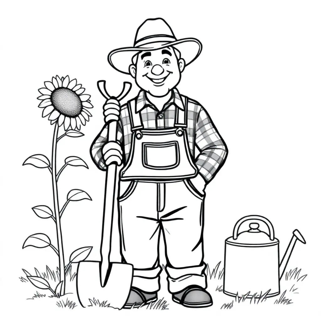 Boer coloring page for children