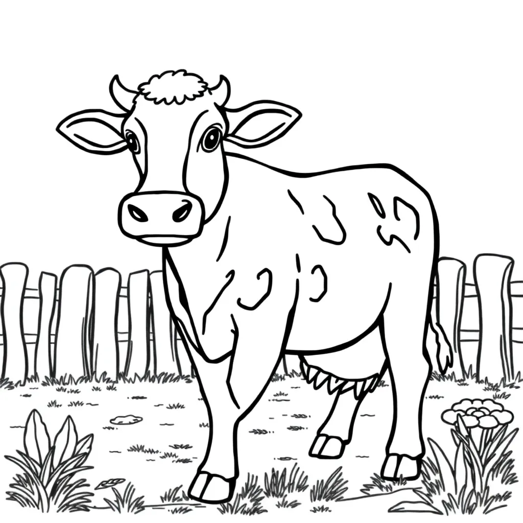 Boerderij Dieren Landbouw Tractor Schuur coloring page for children