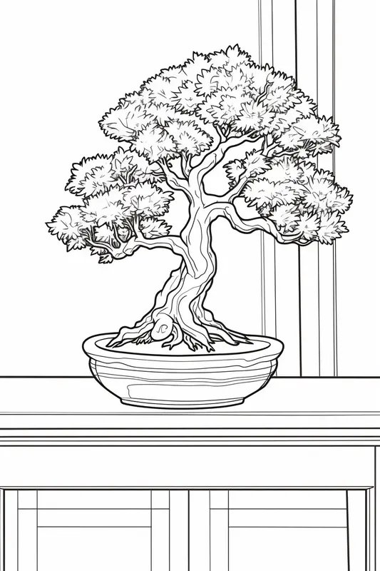 Bonsai Boom coloring page for children