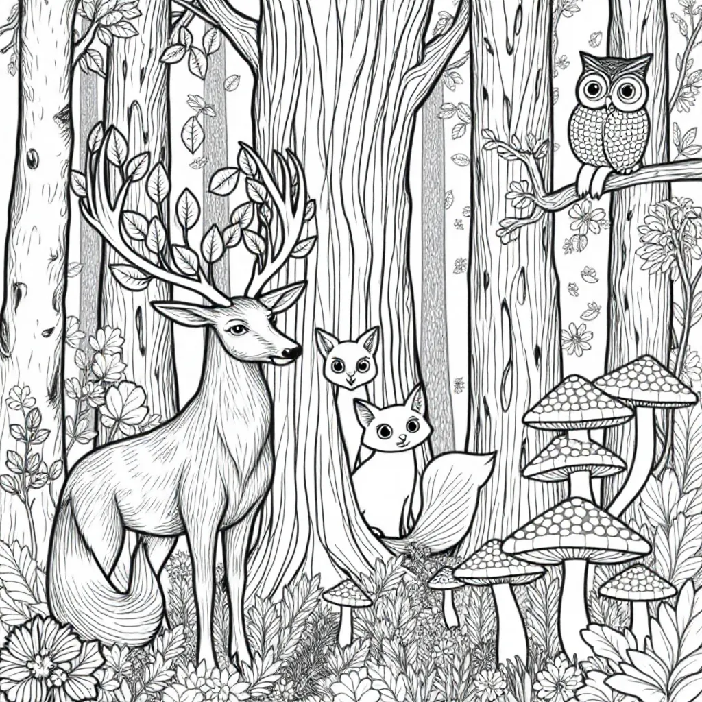 Bos coloring page for children