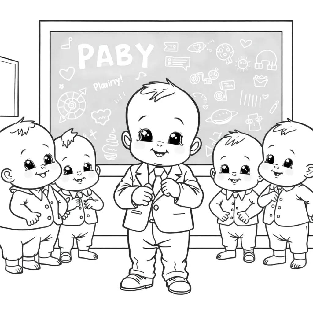 Boss Baby Cartoon Creatief Tekenen Kinderen coloring page for children