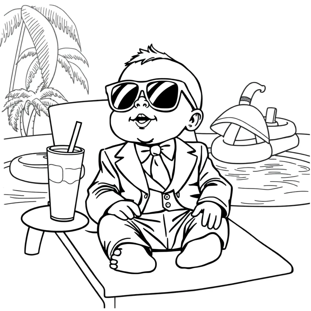 Boss Baby Cartoon Kinderfilm Creatief Tekenen coloring page for children