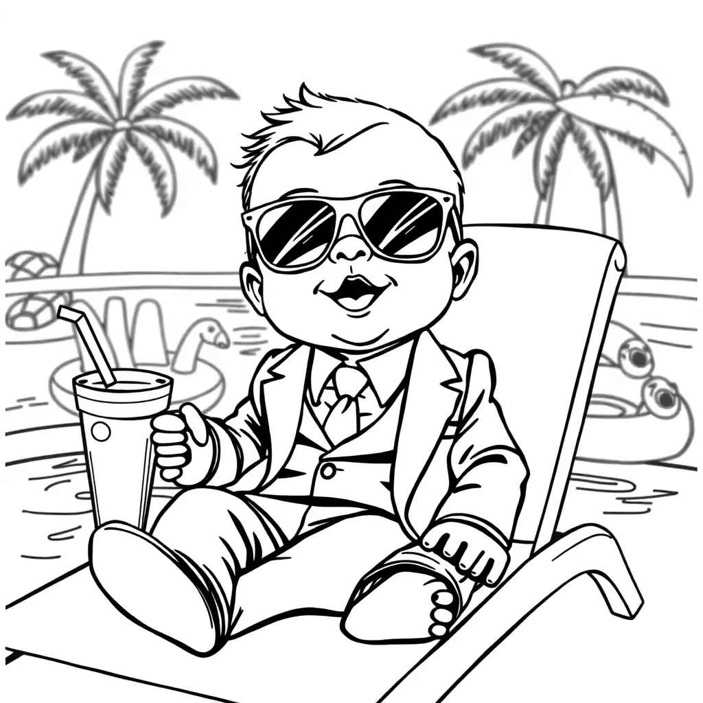 Boss Baby Cartoon Tekenen Kinderfilm Creatief coloring page for children