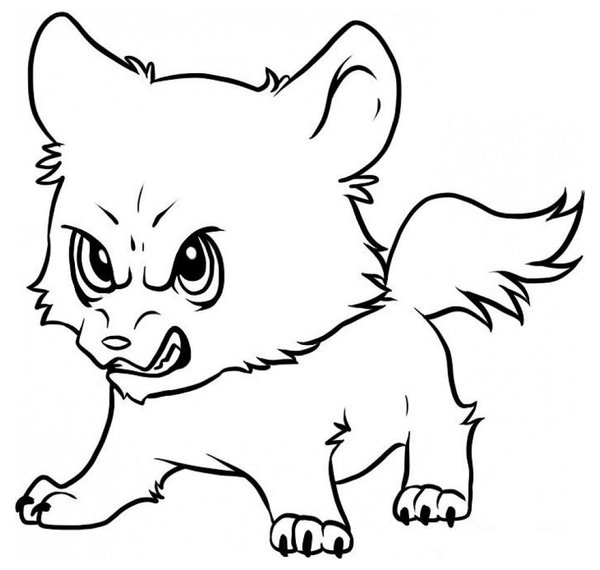 Boze Baby Wolf coloring page for children