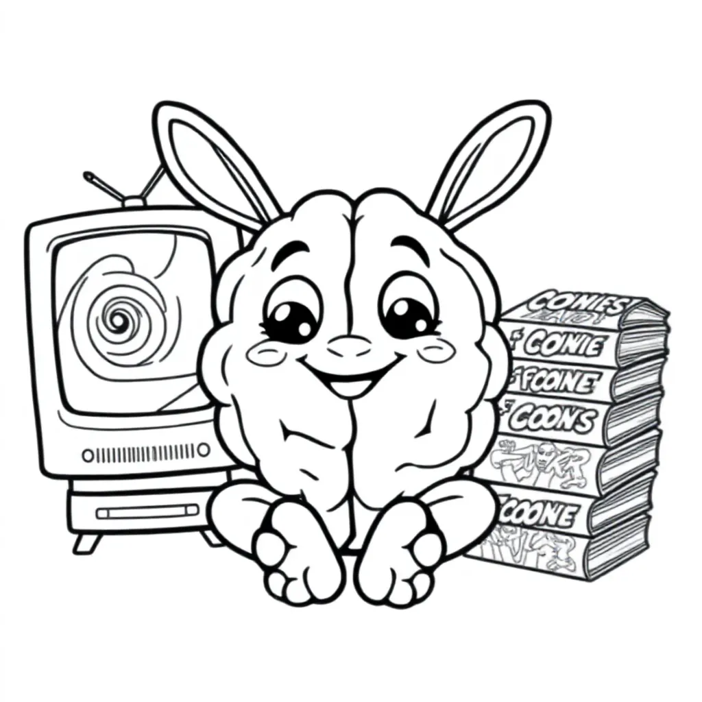 Brainrot coloring page for children