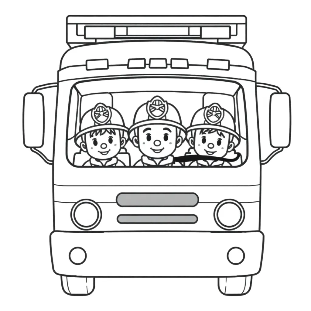 Brandweerman Sam Voertuig Held Avontuur Redding coloring page for children