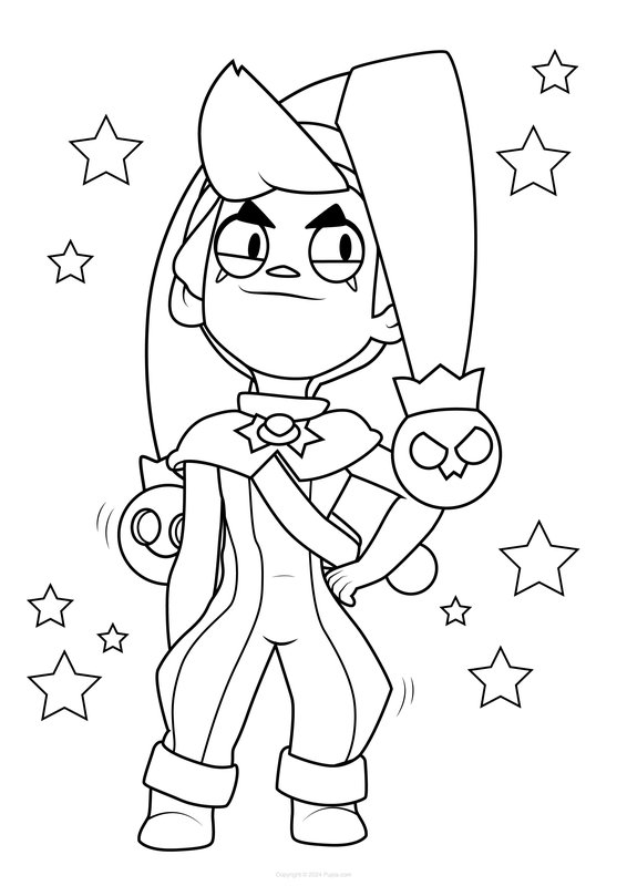 Brawl Stars Chester coloring page for children