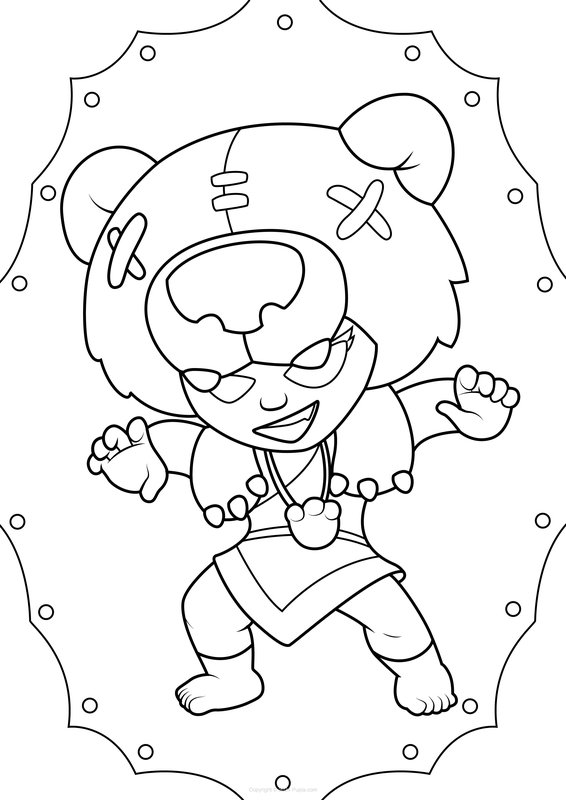 Brawl Stars Nita coloring page for children
