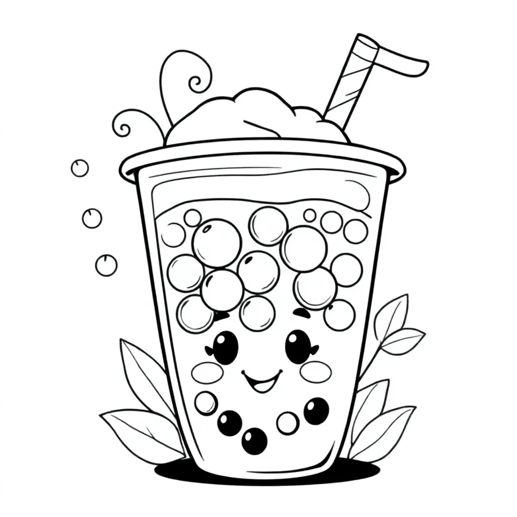 Bubble Thee coloring page for children