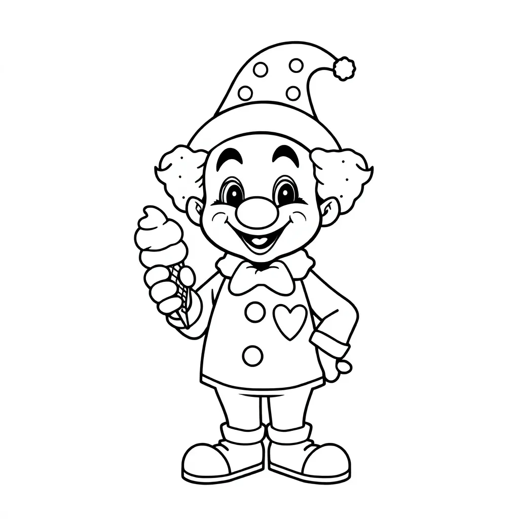 Bumba Clown Vrolijk Kinderen Creatief coloring page for children