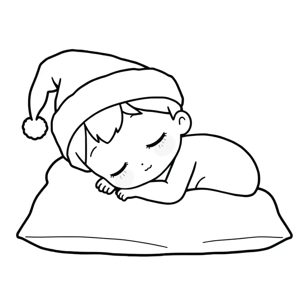 Bumba Slaap Clown Rust Kindertijd coloring page for children