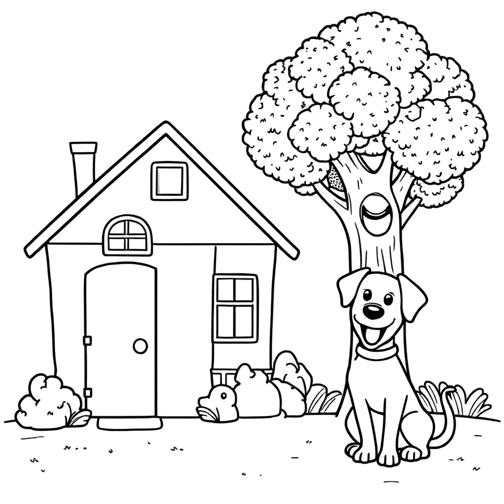 Bungalow Park coloring page for children