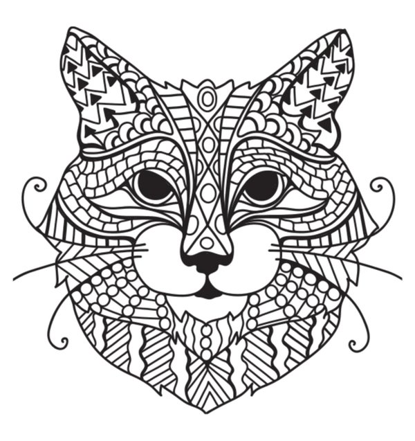 Cabeza De Gato coloring page for children