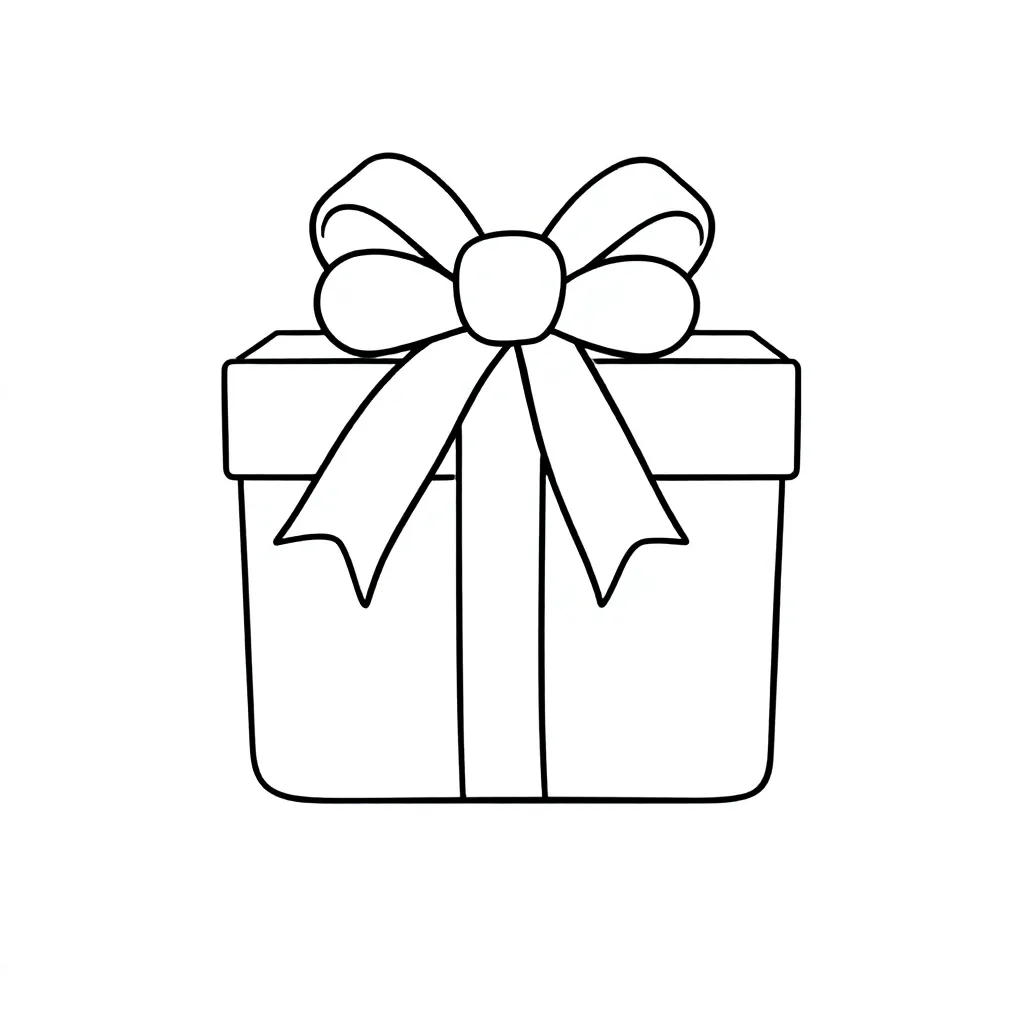 cadeau coloring page for children