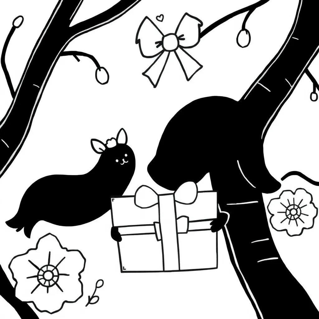 Cadeautjes Uitdelen coloring page for children