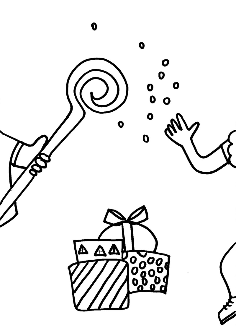 Cadeautjes Van Sint En Piet coloring page for children