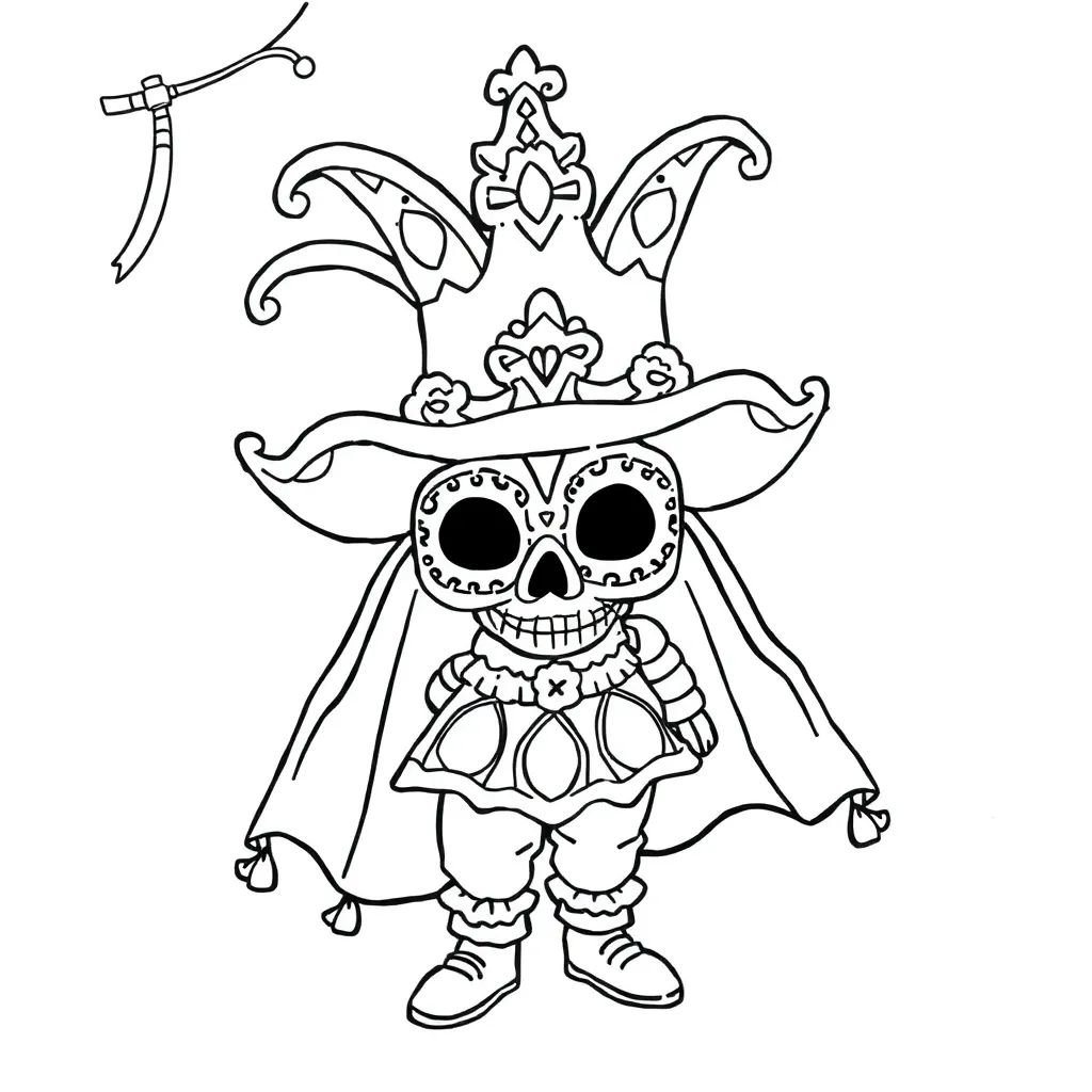 Carnaval Feest Kostuum Vrolijk Kinderen coloring page for children