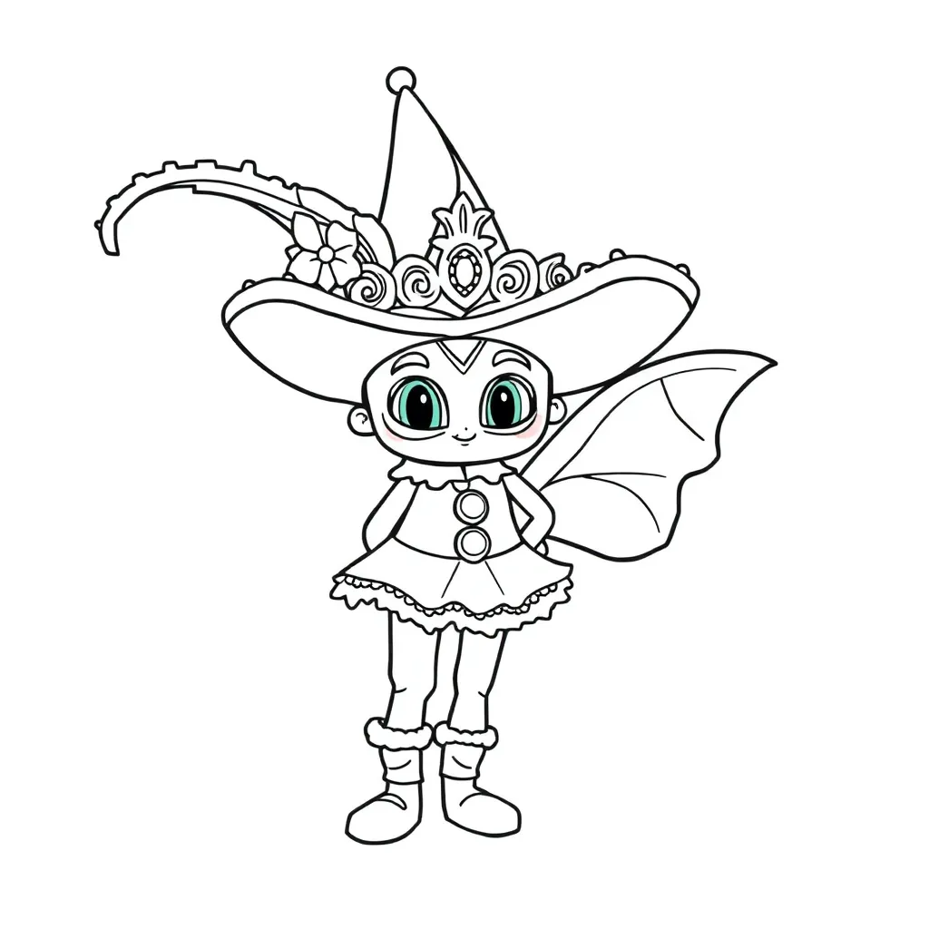 Carnaval Feest Kostuum Vrolijk Kinderen coloring page for children