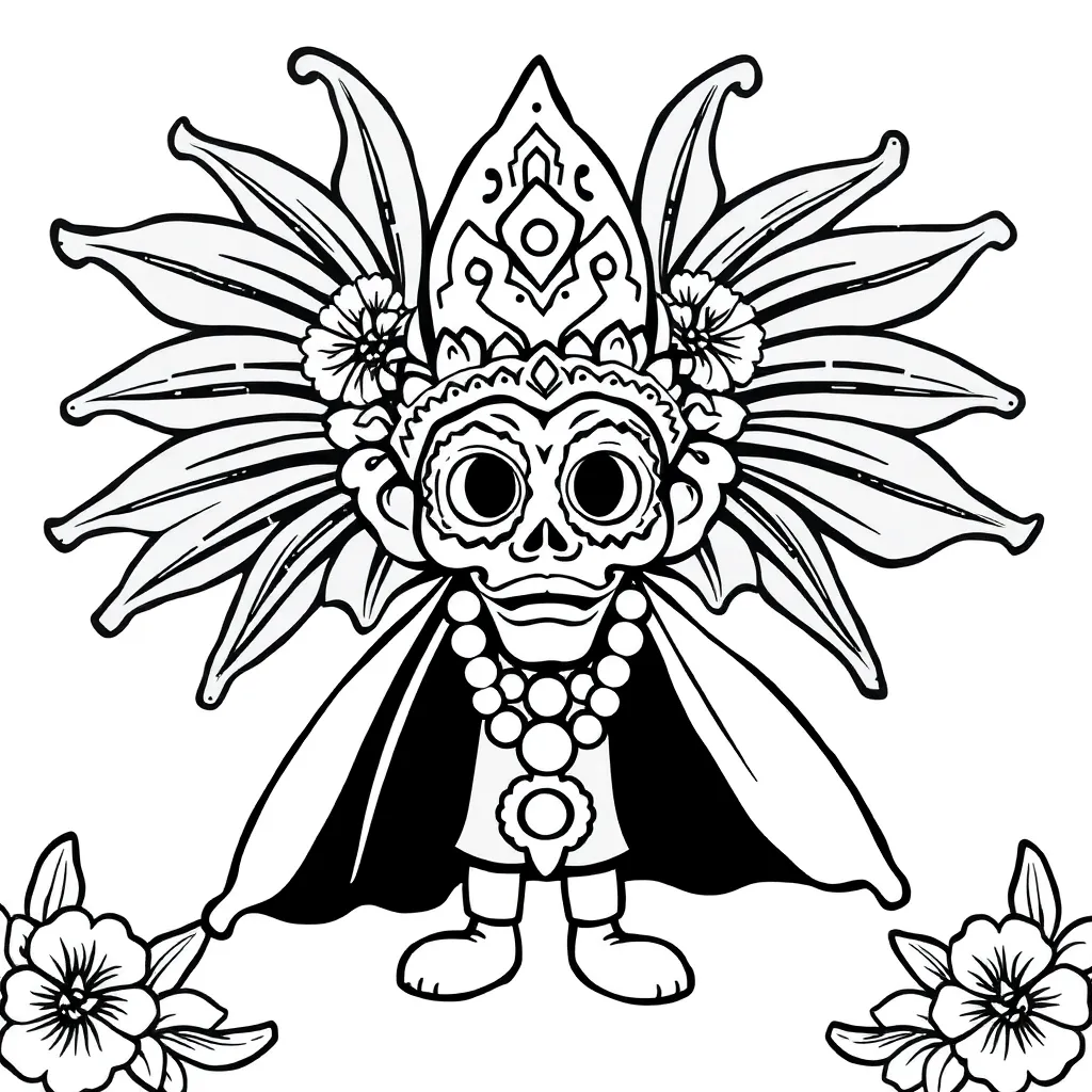Carnaval Festival Feestelijk Vrolijk Kleurrijk coloring page for children