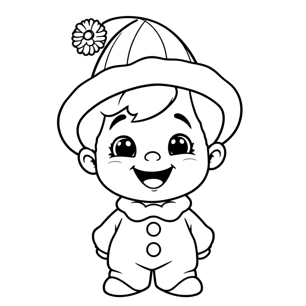 carnaval kleurplaat voor kinderen