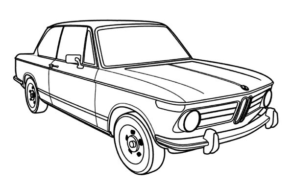 Cars Old Bmw coloring page for children