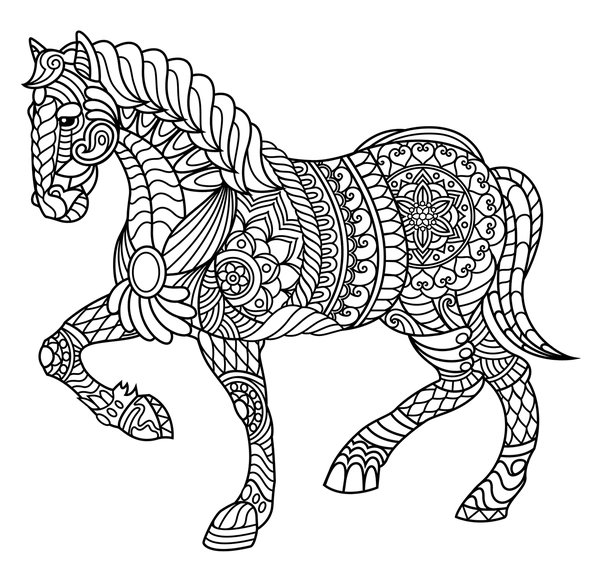 Cheval Detaille coloring page for children