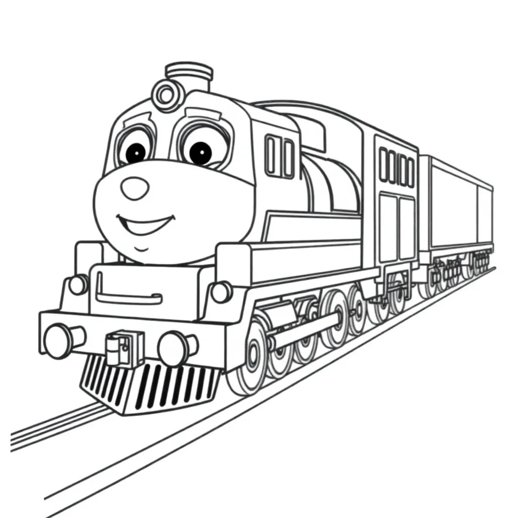 Chuggington Trein Cartoon Kinderen Creatief coloring page for children