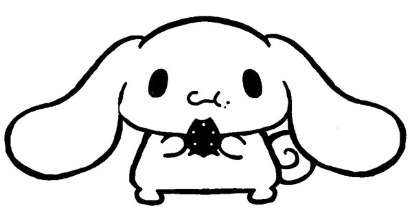 Cinnamoroll Eating Strawberry coloring page for children