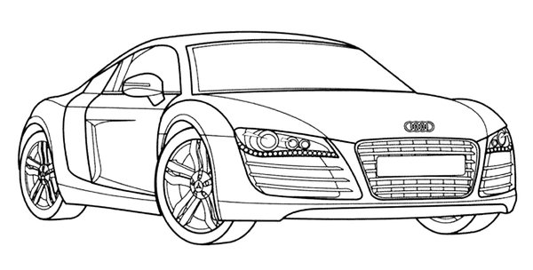 Coches Audi Tt coloring page for children