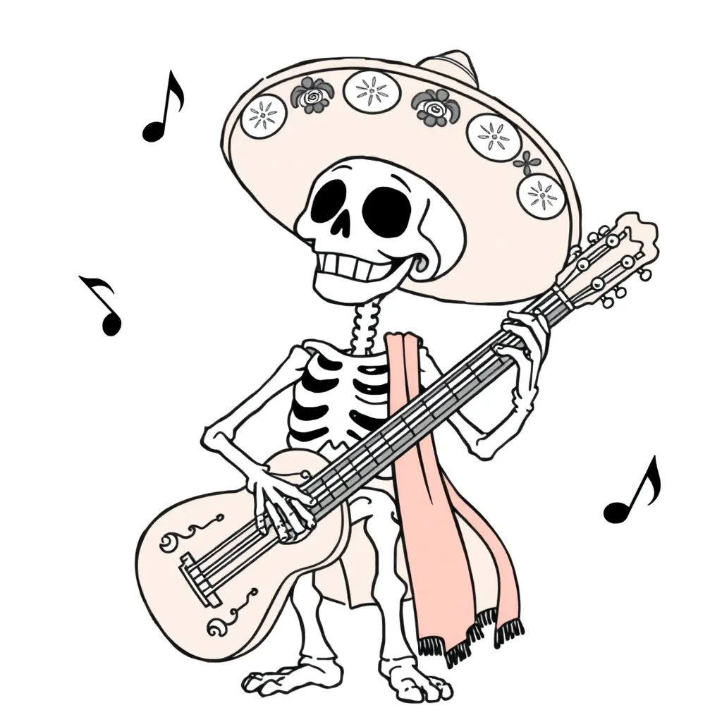 Coco Disney Pixar Muziek Animatie coloring page for children