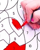 Color By Number coloring page for children