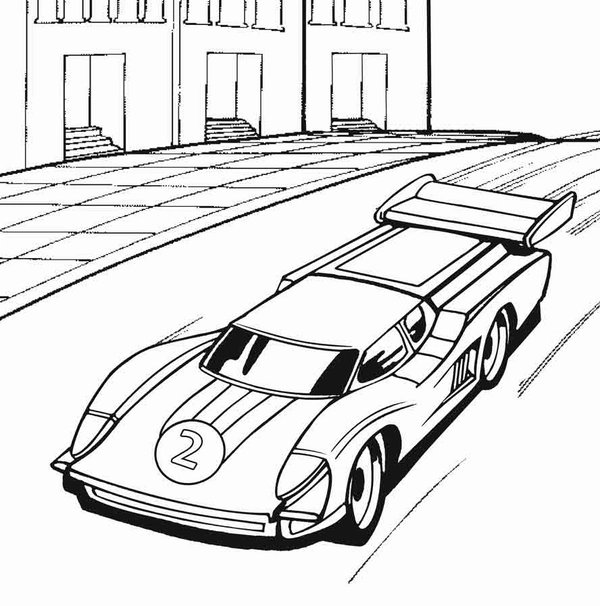 Conduccion De Coches De Carreras coloring page for children