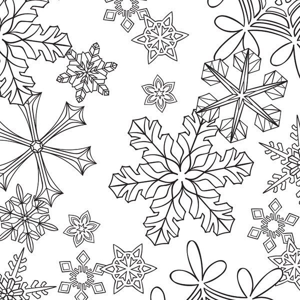 Copos De Nieve De Invierno coloring page for children