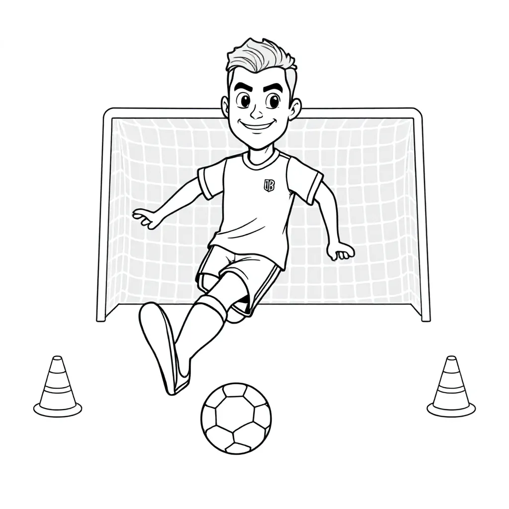 Cr7 coloring page for children