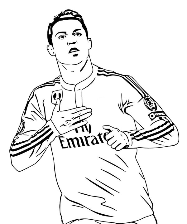 Cristiano Ronaldo Feiert Sein Tor coloring page for children