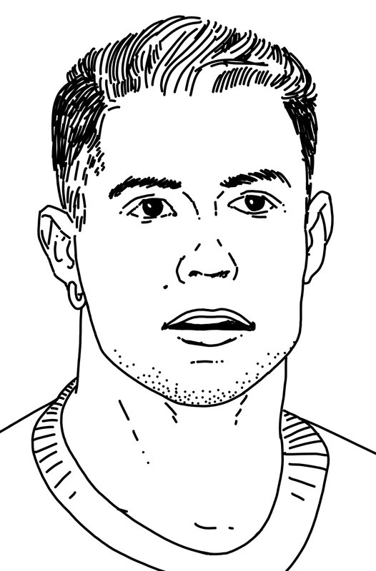 Cristiano Ronaldo Hoofdfoto coloring page for children