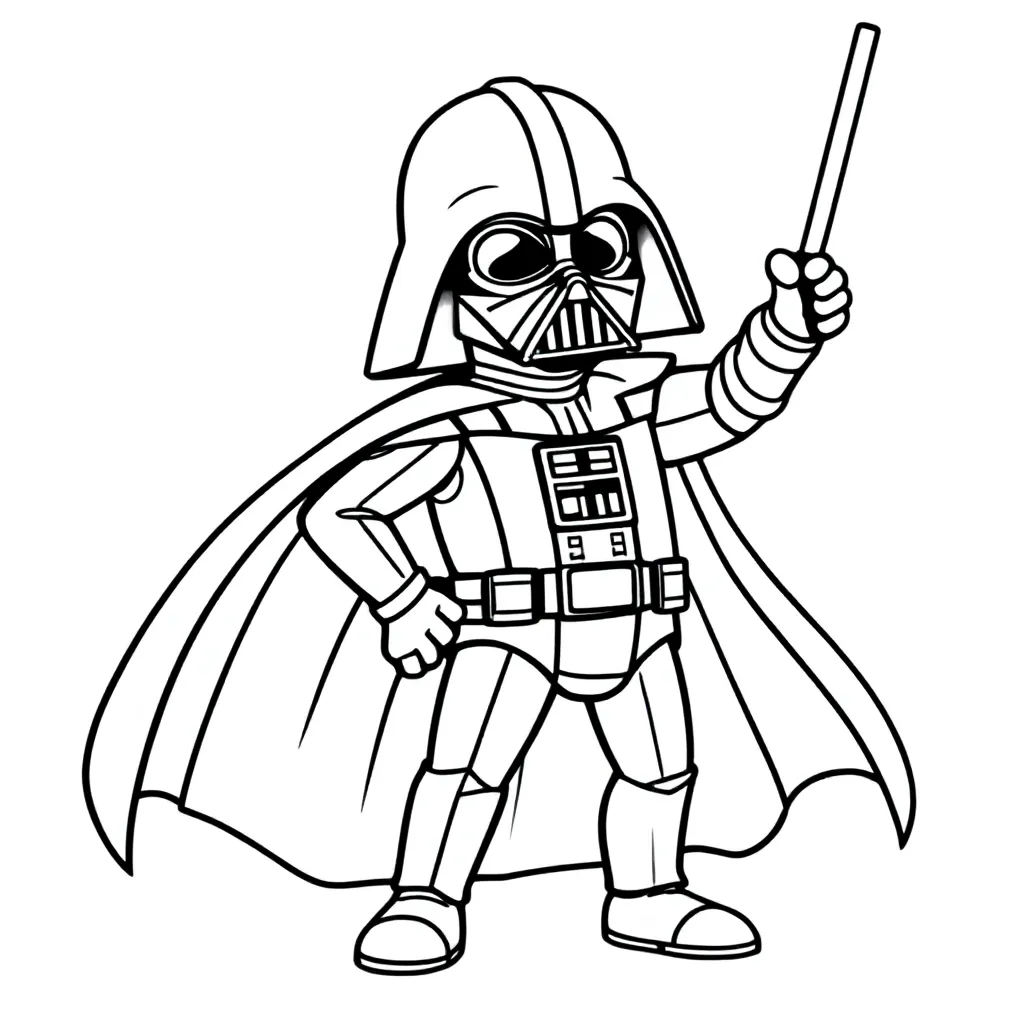 Darth Vader coloring page for children