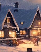 December coloring page for children