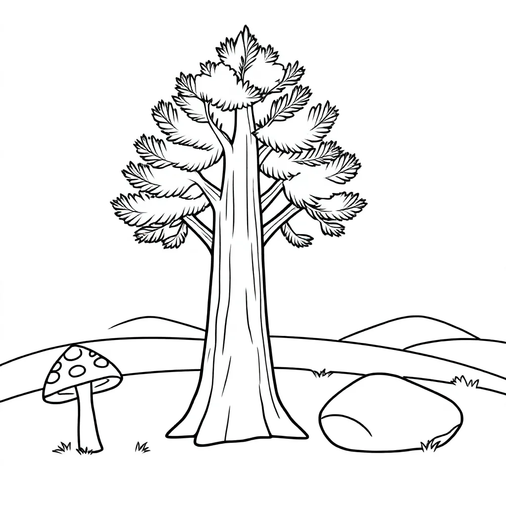 Denneboom coloring page for children