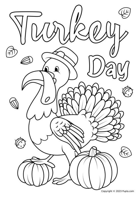 Dia Del Pavo En Accion De Gracias coloring page for children
