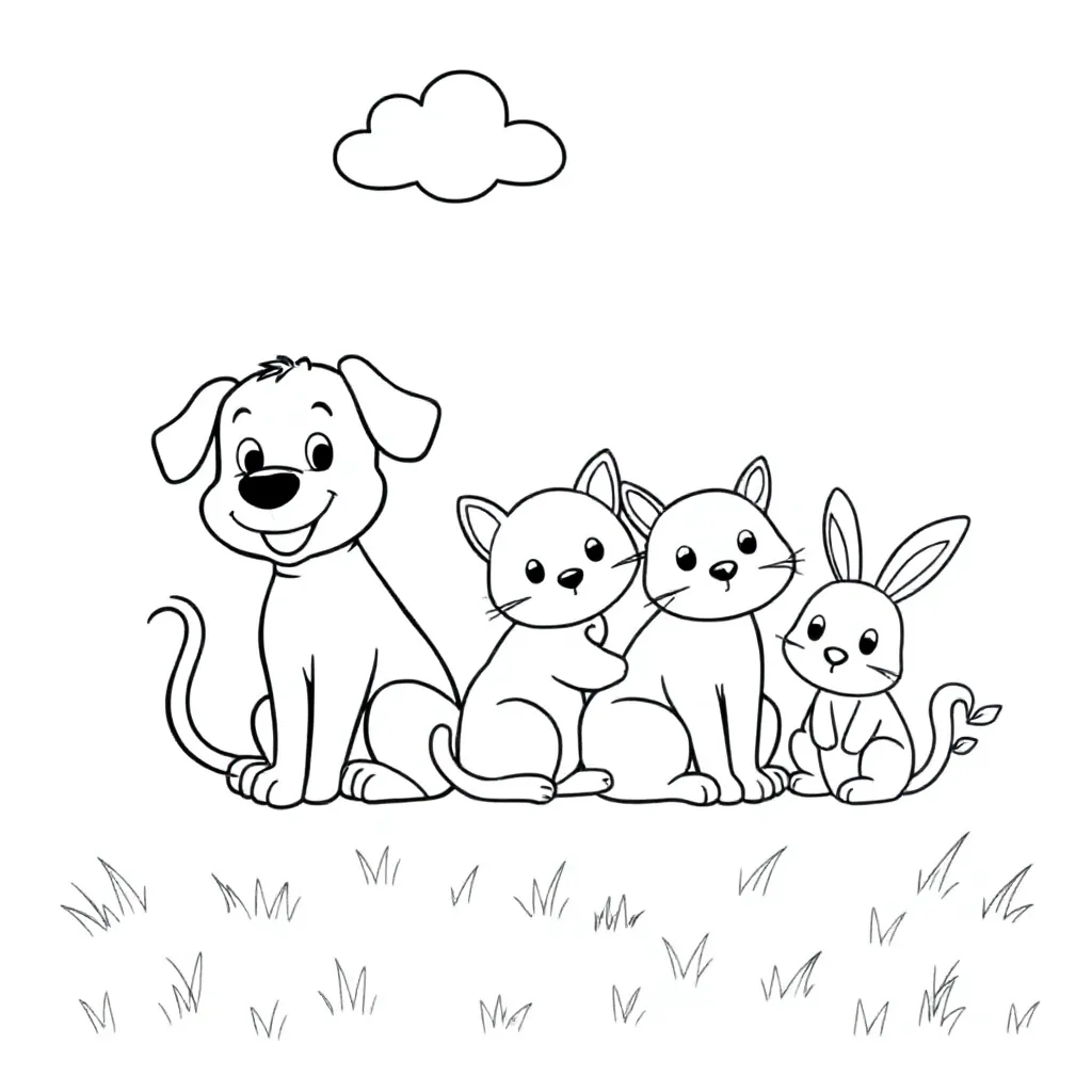 Dieren coloring page for children