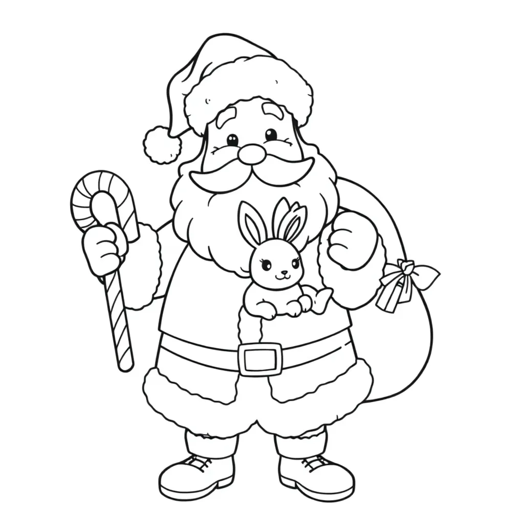 Dikke Kerstman coloring page for children