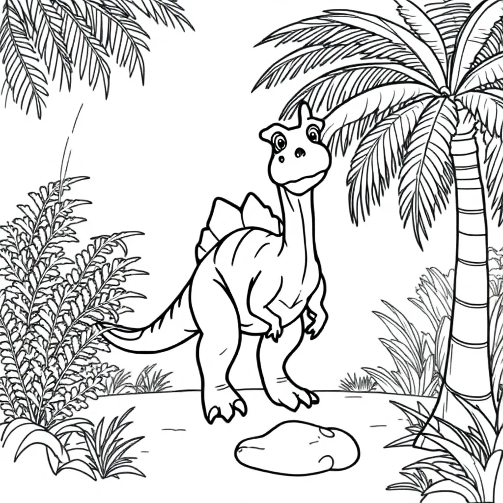 dilophosaurus kleurplaat voor kinderen