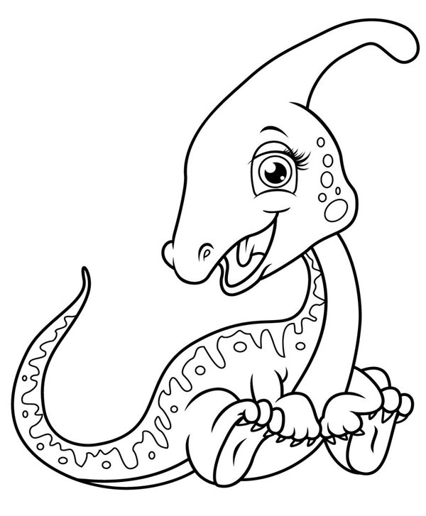 Dinosaurier Baby coloring page for children