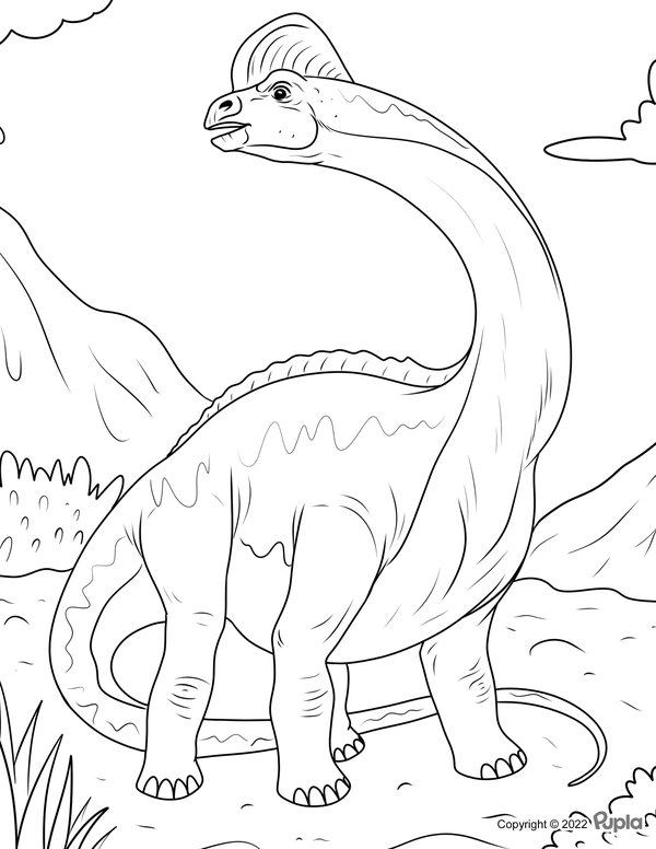 Dinosaurier Brachiosauris coloring page for children